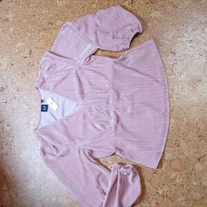 Gap Women's Pink Peplum Long Sleeve Top Size M NWT